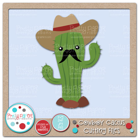 Pretty paper ribbons graphics. Cactus clipart cowboy