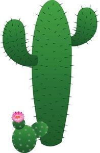 Family mommy sammy cacti. Cactus clipart flower