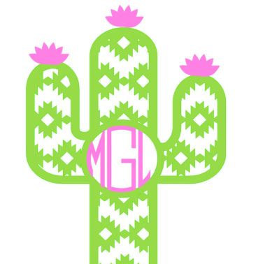 cactus clipart monogram