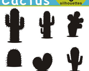 cactus clipart silhouette