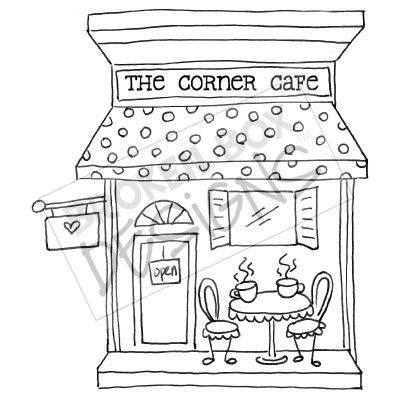 cafeteria clipart black and white