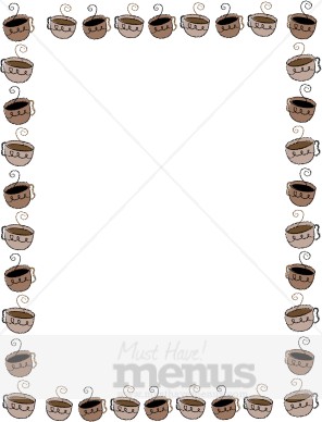 coffee clipart frame