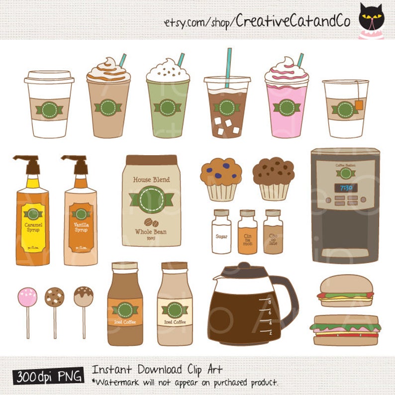Coffee shop bakery digital. Cafe clipart clip art