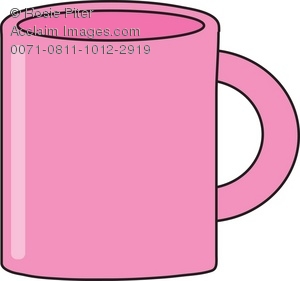 Coffee mug clip art. Cafe clipart pink