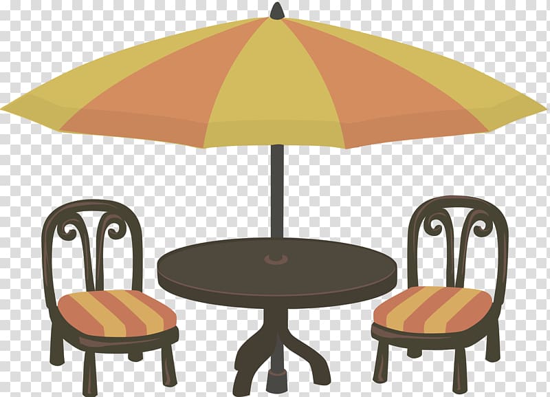 Garden furniture patio transparent. Cafe clipart umbrella table