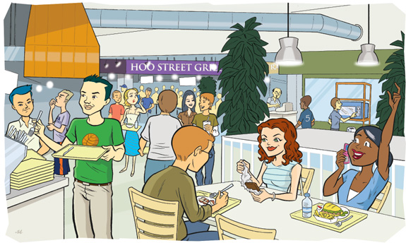 cafeteria clipart background