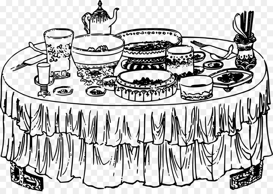 Cafeteria clipart buffet. Table drawing clip art