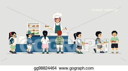 Cafeteria clipart college cafeteria. Eps illustration school vector