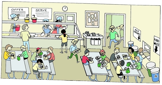 Preschool center time noisy. Cafeteria clipart cute