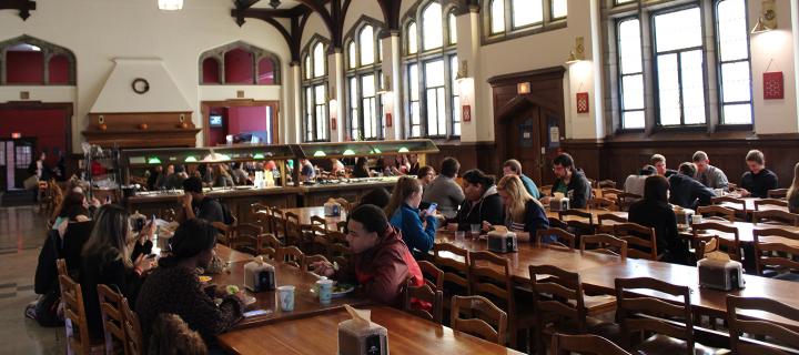 Cafeteria clipart dining hall. Wells college 