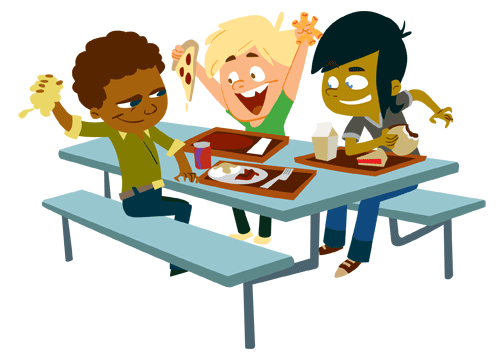 cafeteria clipart food fight