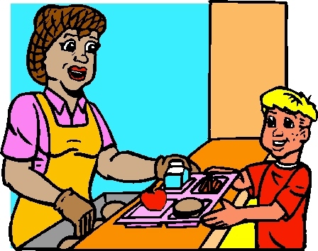 clipart lunch cafeteria worker