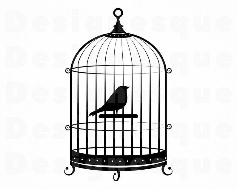 Cage clipart. Bird svg files for