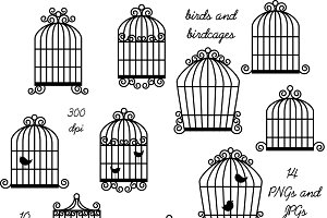 cage clipart bird's