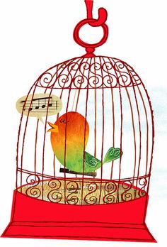 cage clipart bird's