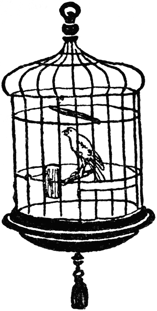 cage clipart black and white