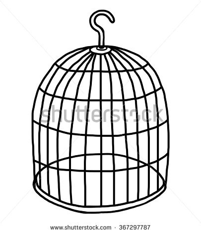 cage clipart black and white
