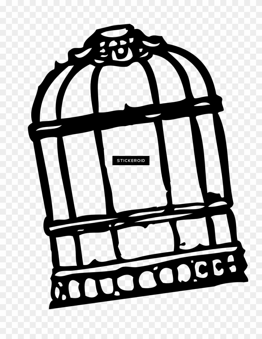 cage clipart black and white