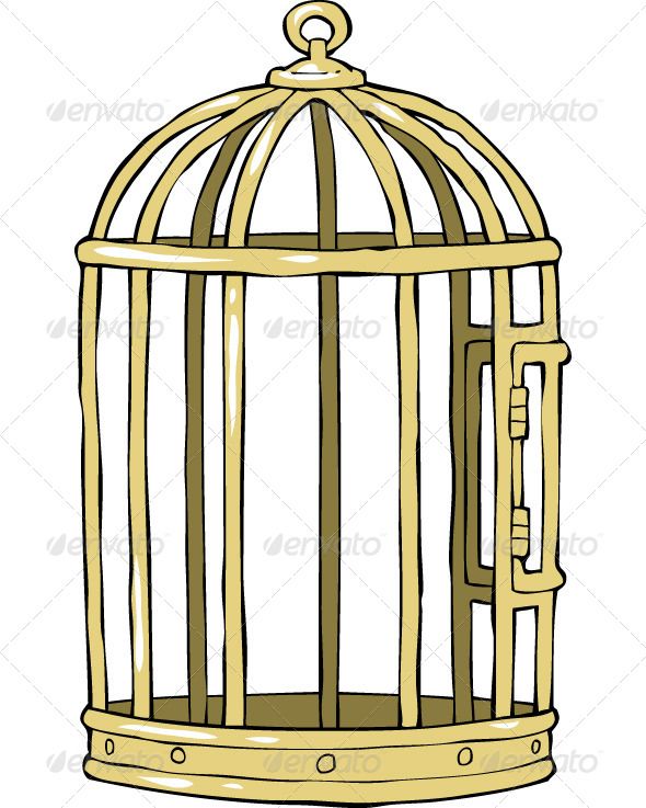 Cage clipart empty object. Bird education in coaster