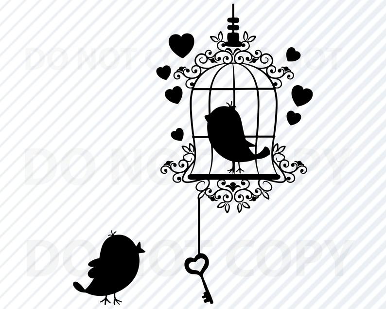cage clipart love birds
