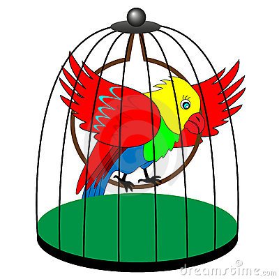 cage clipart parrot