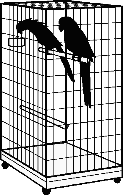 cage clipart parrot