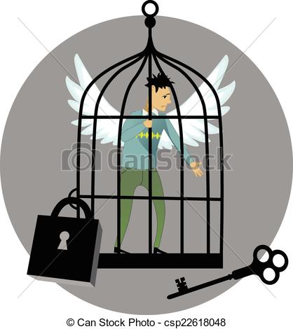 cage clipart person