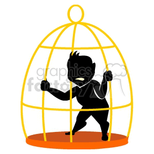 cage clipart person