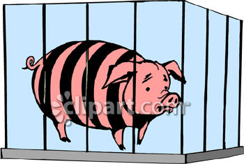 cage clipart pig