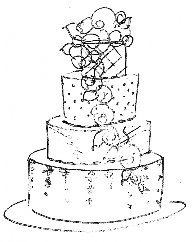 Designs drawing at getdrawings. Cake clipart cake design