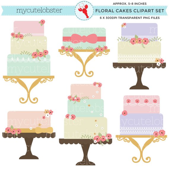 cake clipart floral