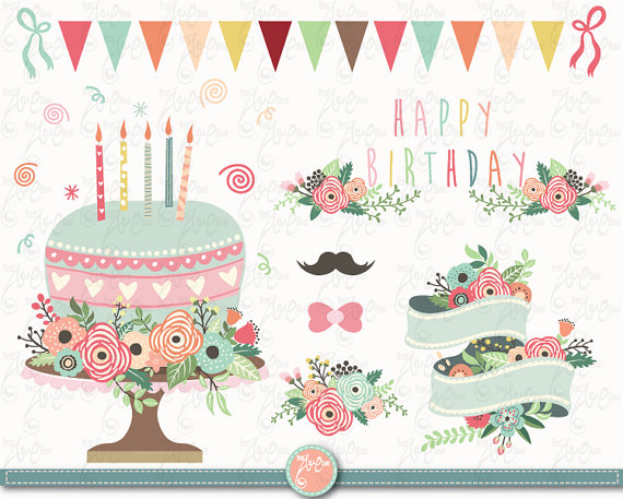 cake clipart floral