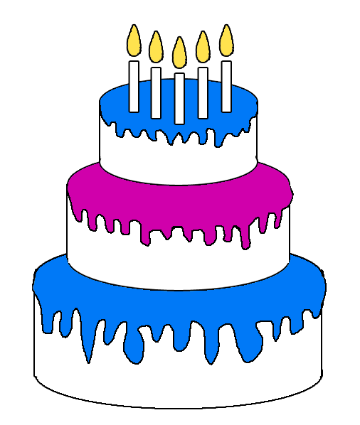 Happy birthday the cliparts. Cake clipart gift