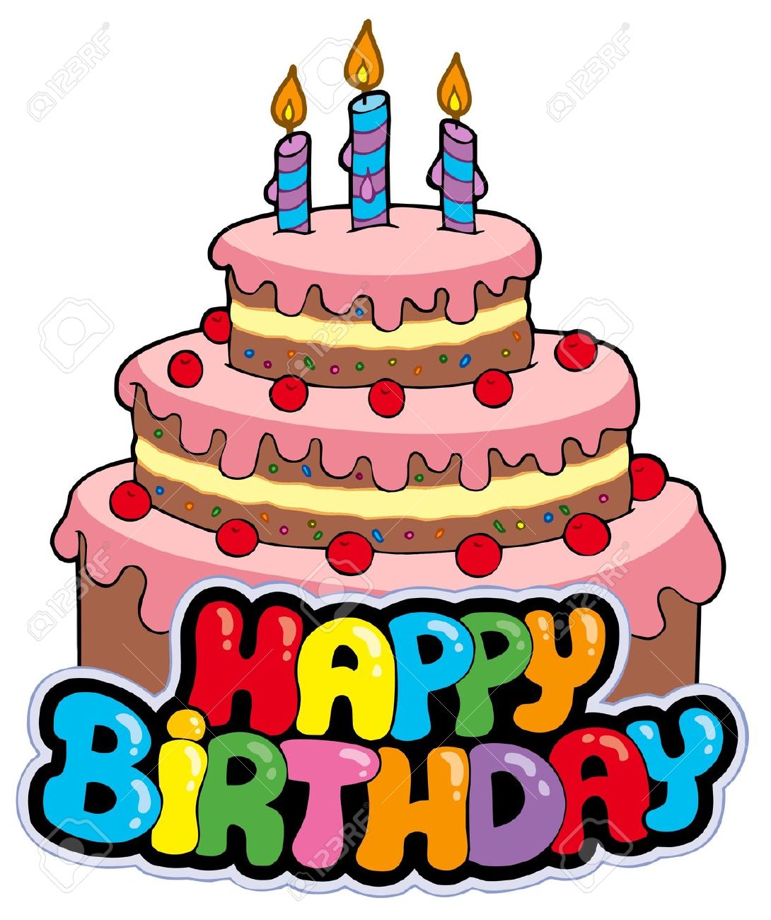 clipart cake happy birthday