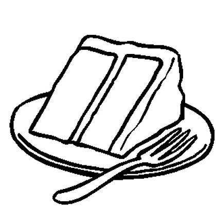 Slice drawing at getdrawings. Cake clipart outline