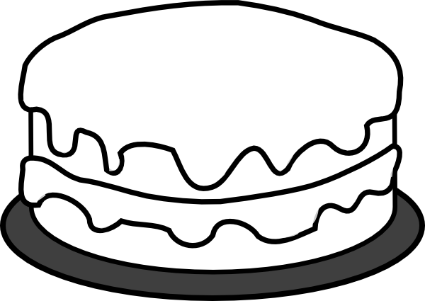 Cake clipart outline. Clip art at clker