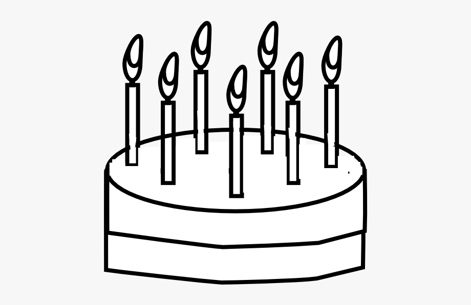 outline clipart cake