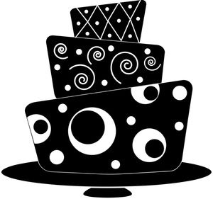 cake clipart silhouette