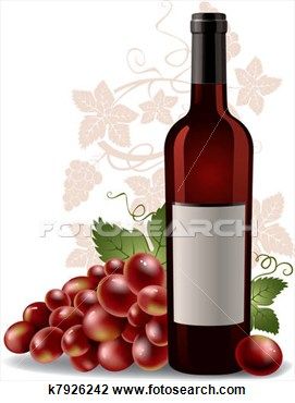 grapes clipart wine bottle