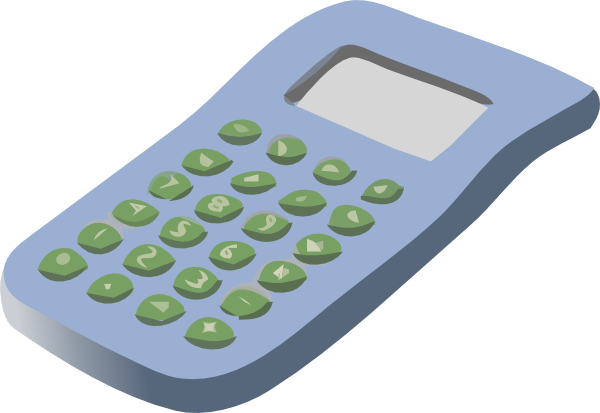 calculator clipart blue