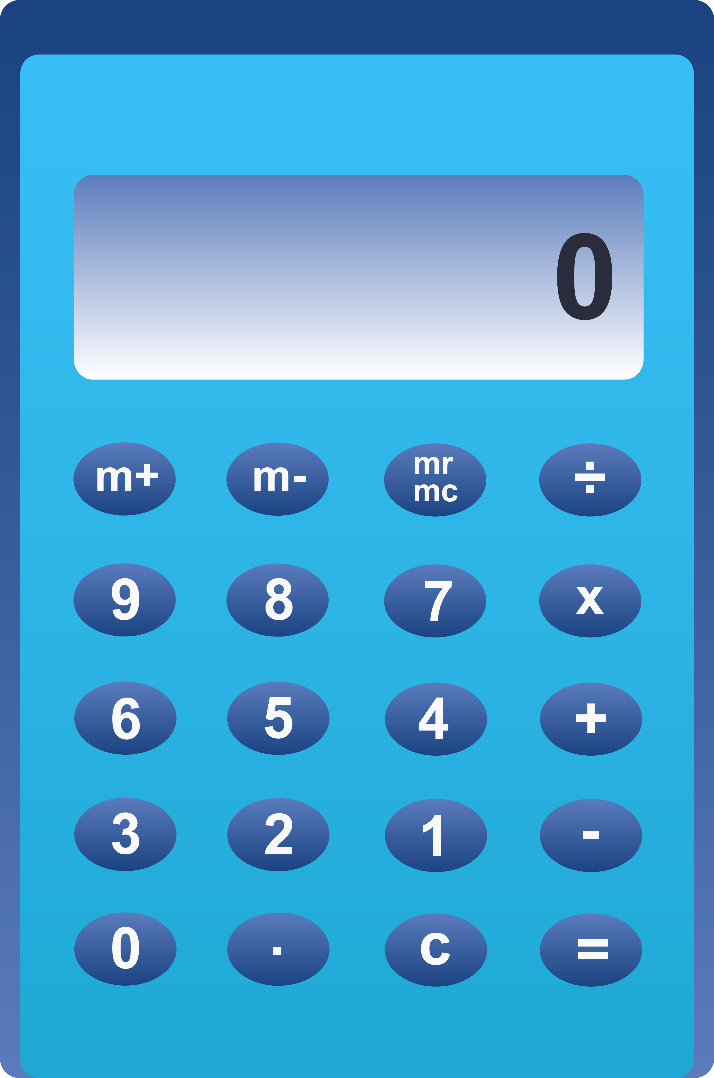 Calculator Clipart Blue 