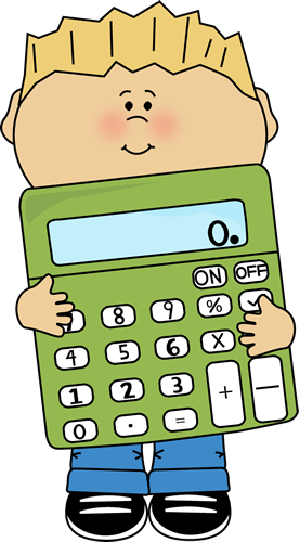 Calculator clipart boy. Holding a giant clip