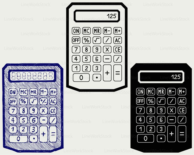 Svg silhouette cricut cut. Calculator clipart calulator