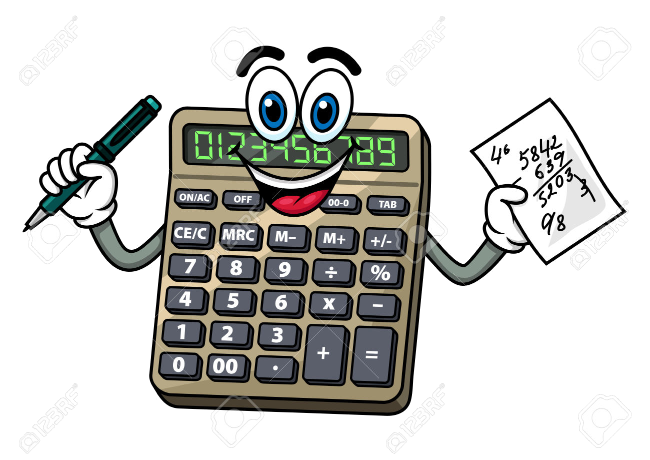 calculator clipart cartoon
