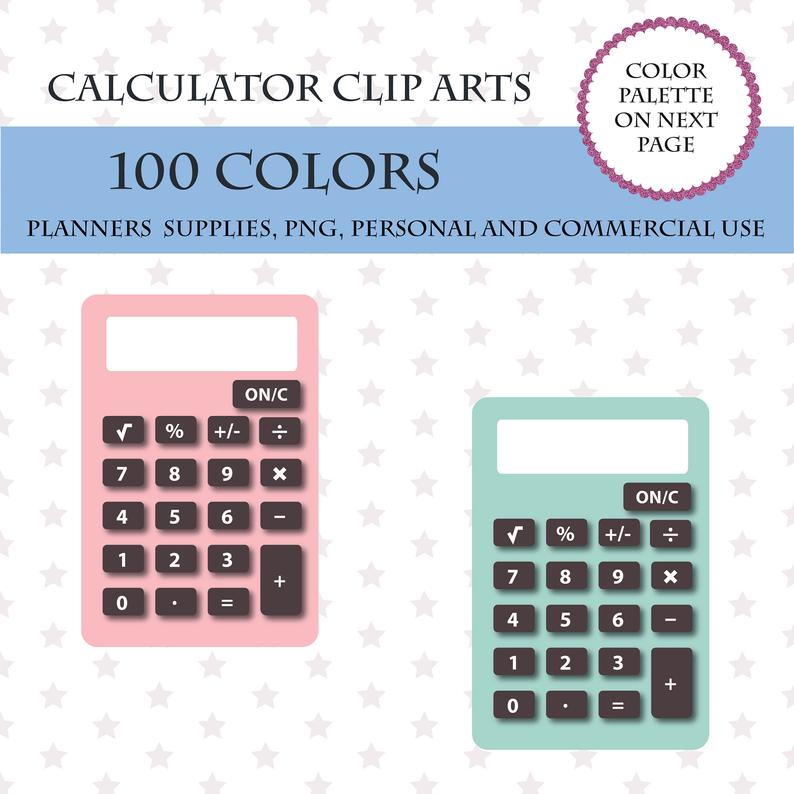 calculator clipart colorful