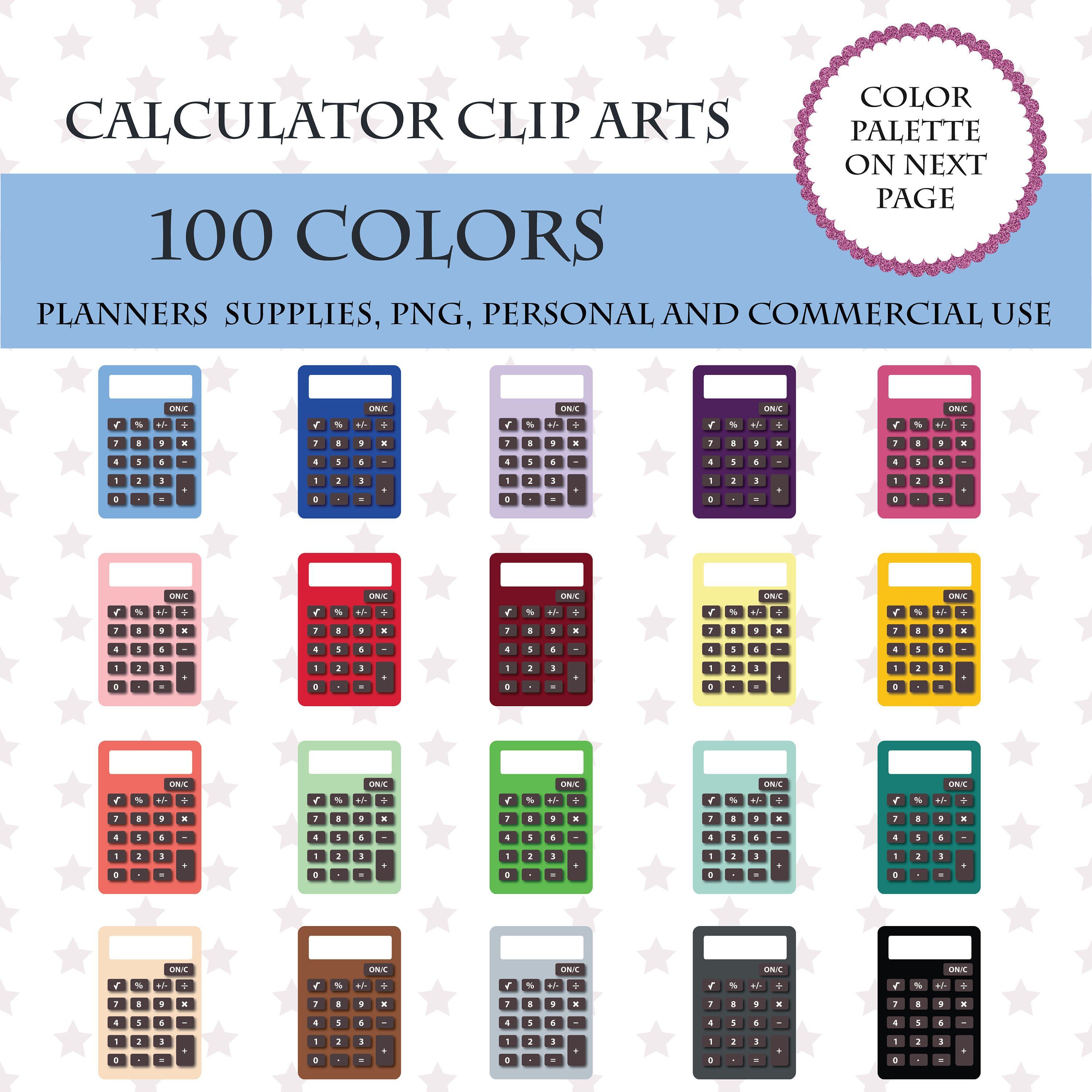 calculator clipart colorful