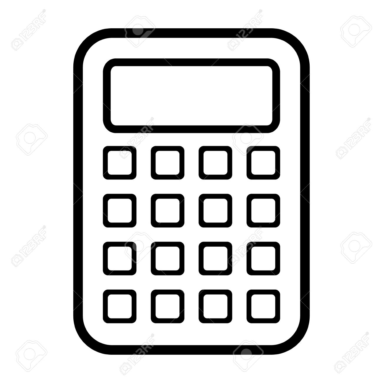 calculator clipart outline