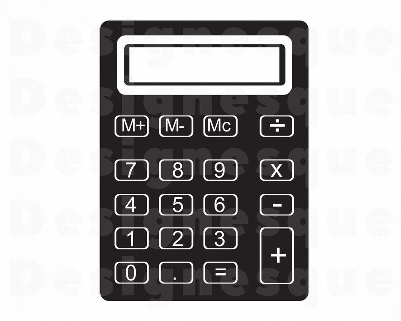 calculator clipart silhouette