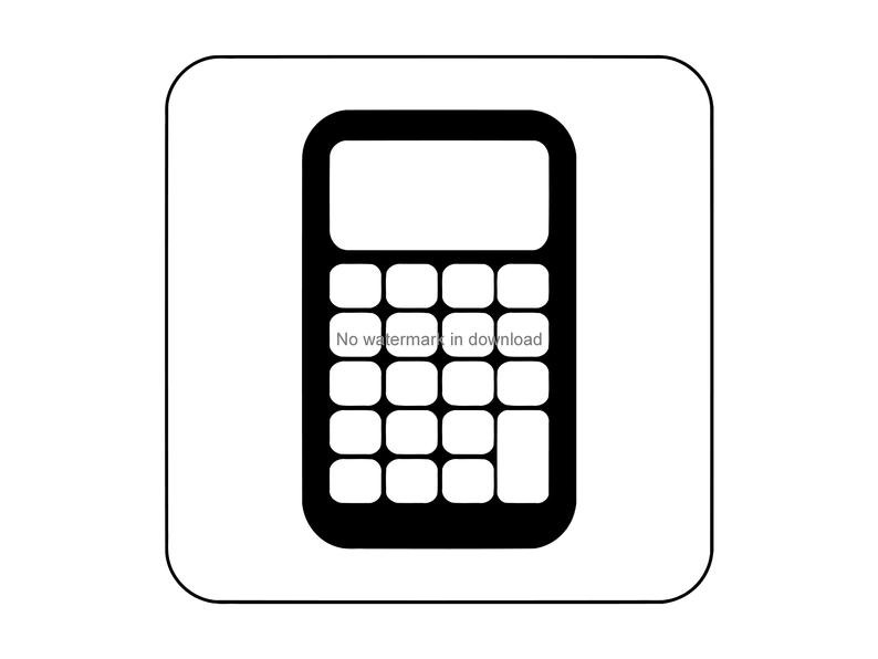 calculator clipart silhouette