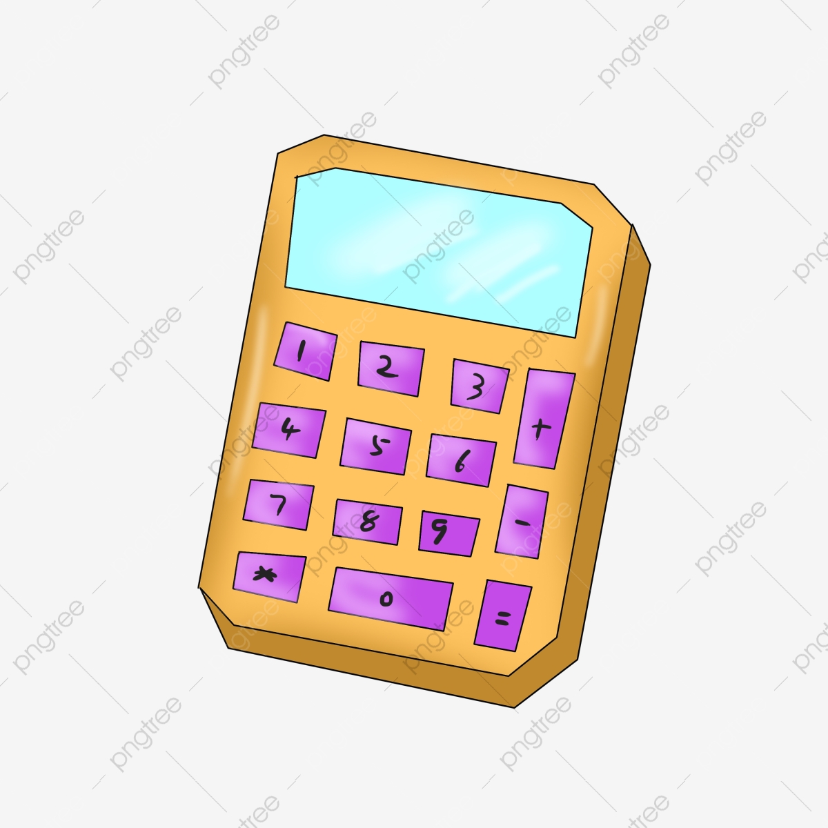 calculator clipart yellow